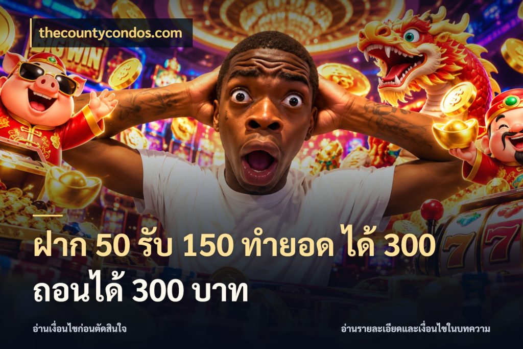 ฝาก 50 รับ 150 ทํายอด ได้ 300 ถอนได้ 300 บาท จุดเด่นของเครดิตที่คนชอบเกมอยากรู้ กับ thecountycondos.com