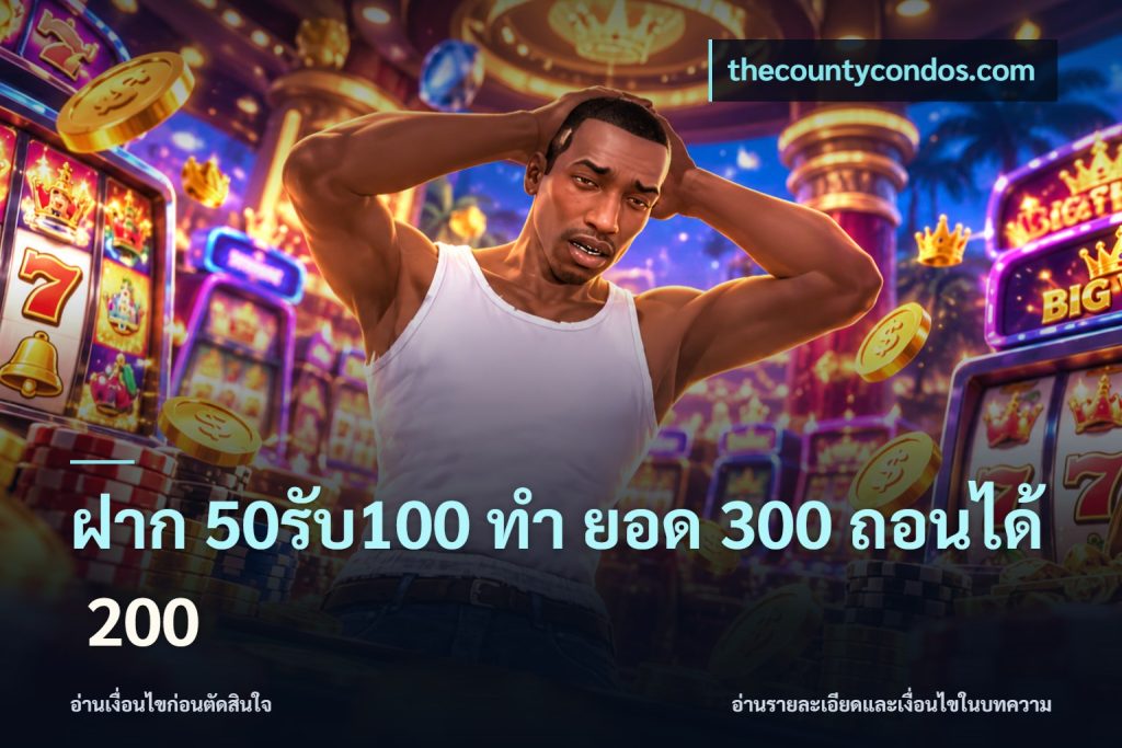 ฝาก 50รับ100 ทํา ยอด 300 ถอนได้ 200