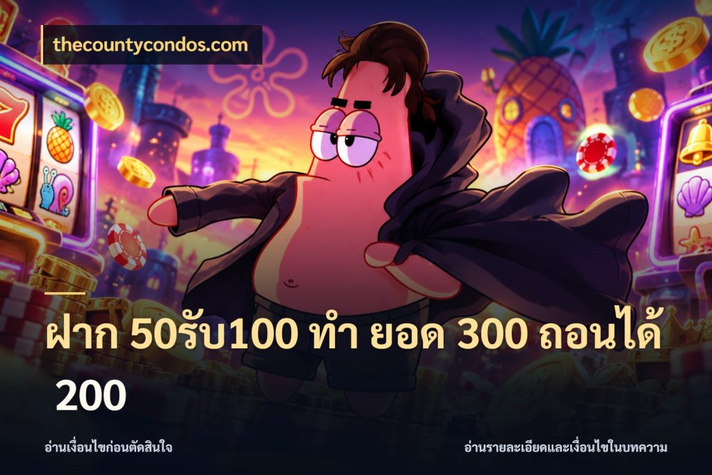 ฝาก 50รับ100 ทํา ยอด 300 ถอนได้ 200 thecountycondos.com โปรกับเกมที่ชอบเลือกให้ตรงสไตล์