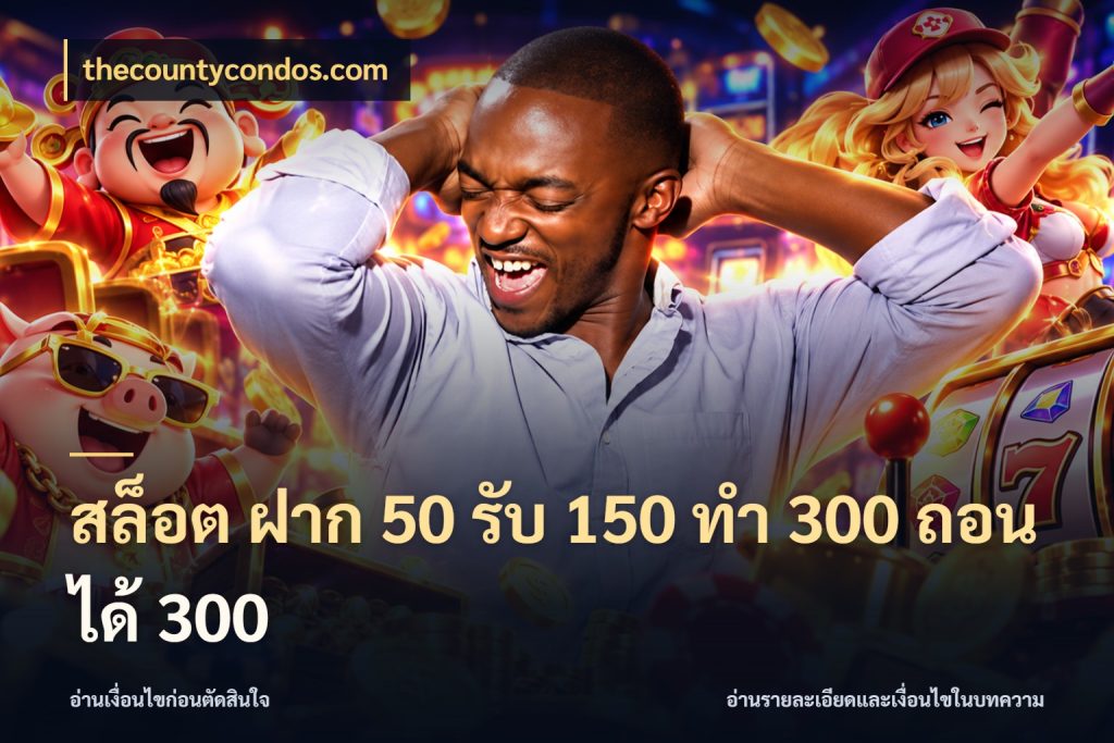 สล็อต ฝาก 50 รับ 150 ทํา 300 ถอนได้ 300 ยอดฝากและยอดรับในมุมของคนชอบลุ้น สไตล์ thecountycondos.com
