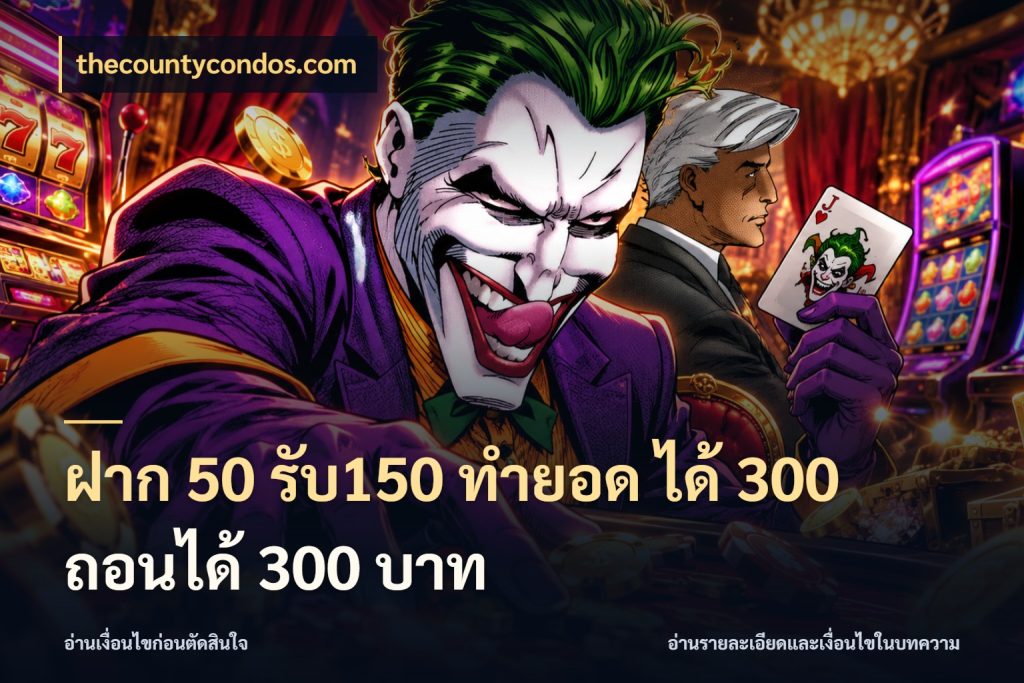ฝาก 50 รับ150 ทำยอด ได้ 300 ถอนได้ 300 บาท เครดิตกับรูปแบบโปรที่ตรงใจ สไตล์ thecountycondos.com
