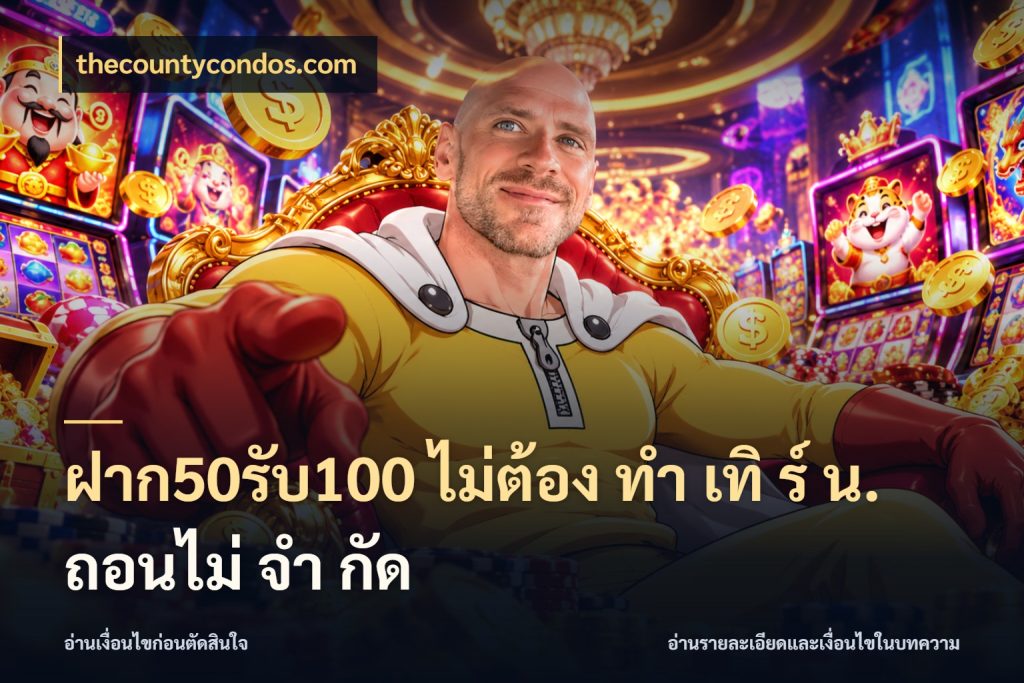 ฝาก50รับ100 ไม่ต้อง ทํา เทิ ร์ น. ถอนไม่ จํา กัด thecountycondos.com โปรยอดรับที่สายเกมสนใจ