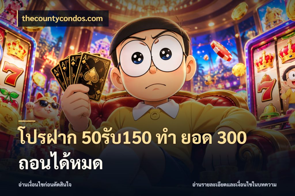 โปรฝาก 50รับ150 ทํา ยอด 300 ถอนได้หมด เครดิตกับรูปแบบโปรที่ตรงใจ กับ thecountycondos.com