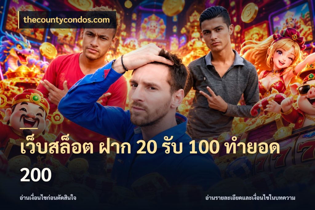 เว็บสล็อต ฝาก 20 รับ 100 ทำยอด 200 สายโบนัสเลือกจังหวะสนุกได้อย่างไร กับ thecountycondos.com