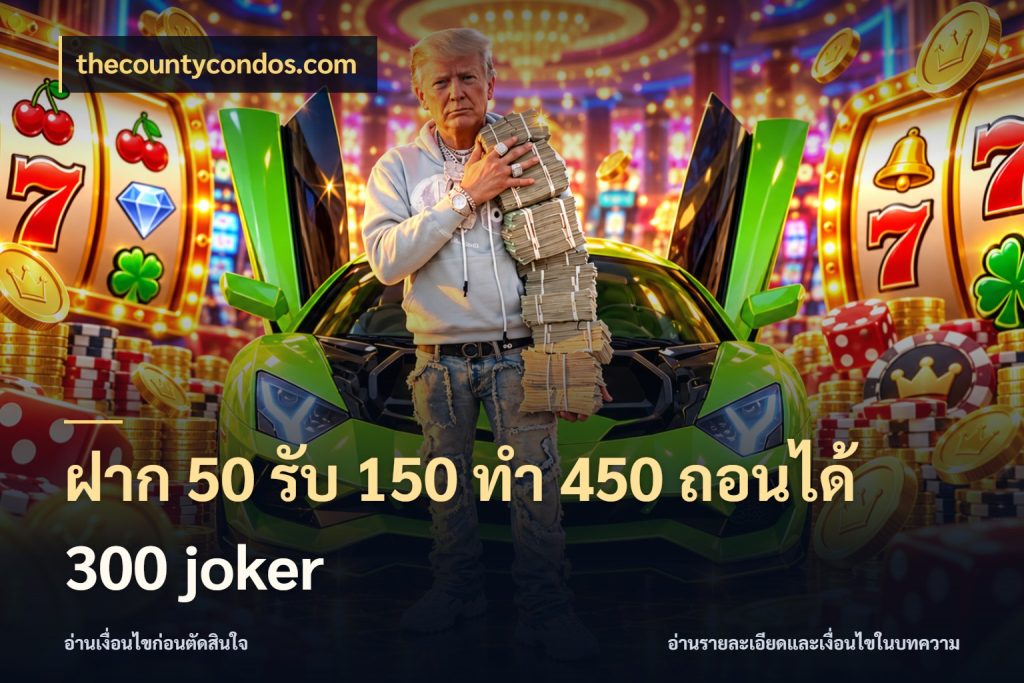 ฝาก 50 รับ 150 ทํา 450 ถอนได้ 300 joker เครดิตกับรูปแบบโปรที่ตรงใจ กับ thecountycondos.com