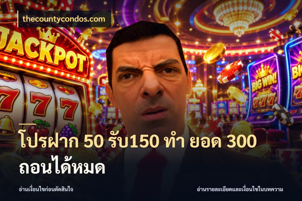 โปรฝาก 50 รับ150 ทํา ยอด 300 ถอนได้หมด จับประเด็นยอดรับก่อนเลือกความสนุก กับ thecountycondos.com