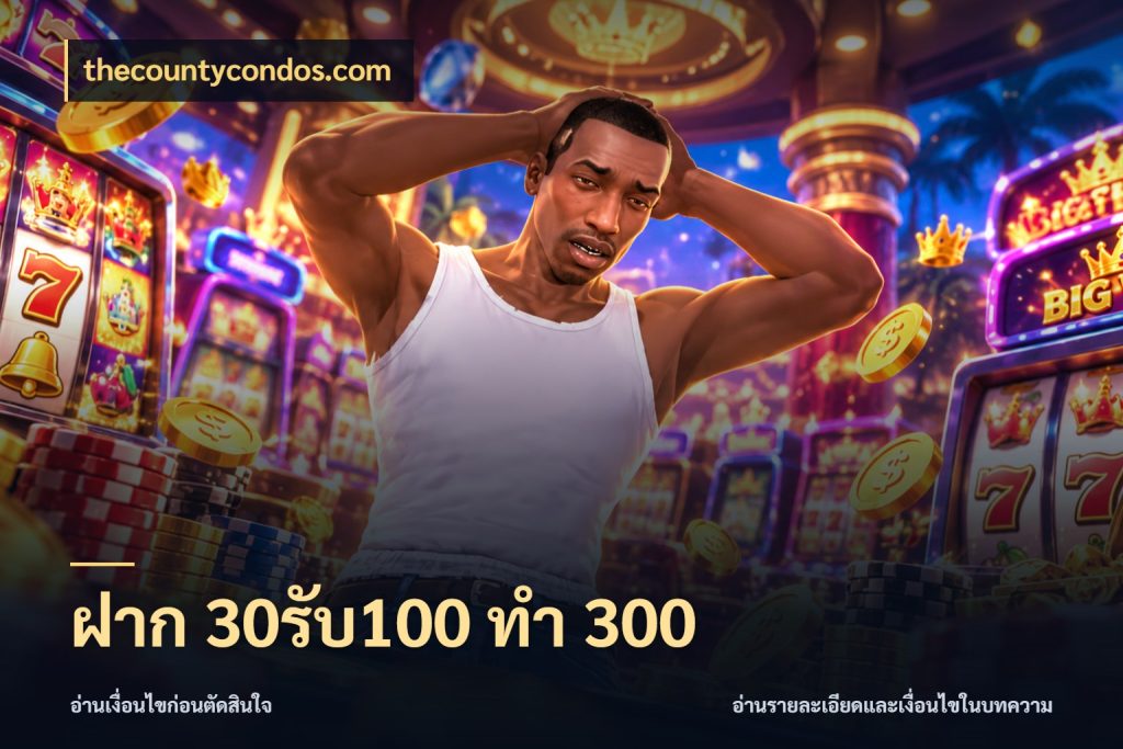 ฝาก 30รับ100 ทำ 300 ยอดฝากและยอดรับในมุมของคนชอบลุ้น สไตล์ thecountycondos.com