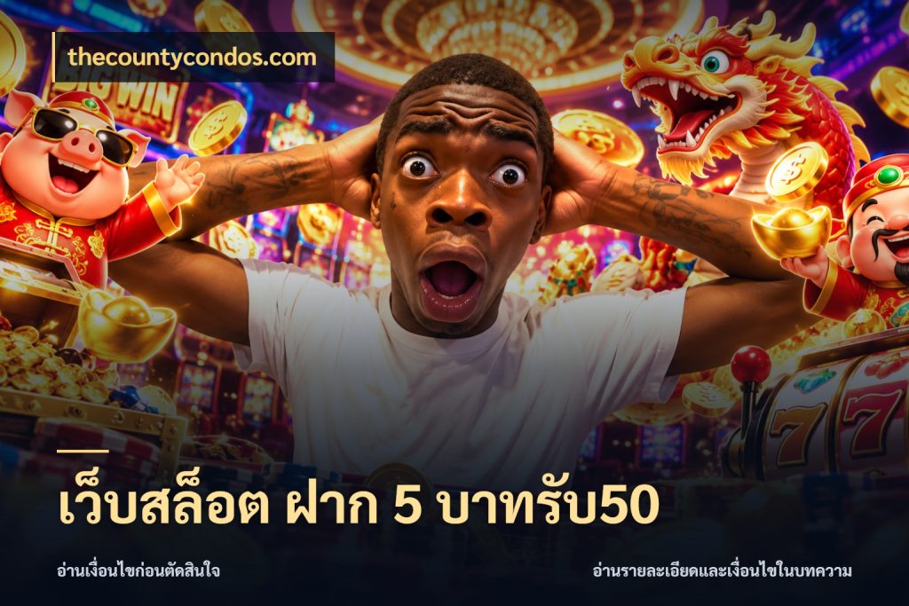 เว็บสล็อต ฝาก 5 บาทรับ50 thecountycondos.com สีสันของโปรฝากและยอดรับ