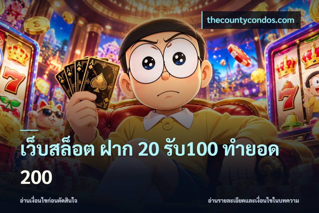 เว็บสล็อต ฝาก 20 รับ100 ทำยอด 200