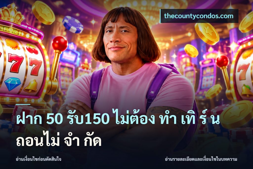 ฝาก 50 รับ150 ไม่ต้อง ทํา เทิ ร์ น ถอนไม่ จํา กัด