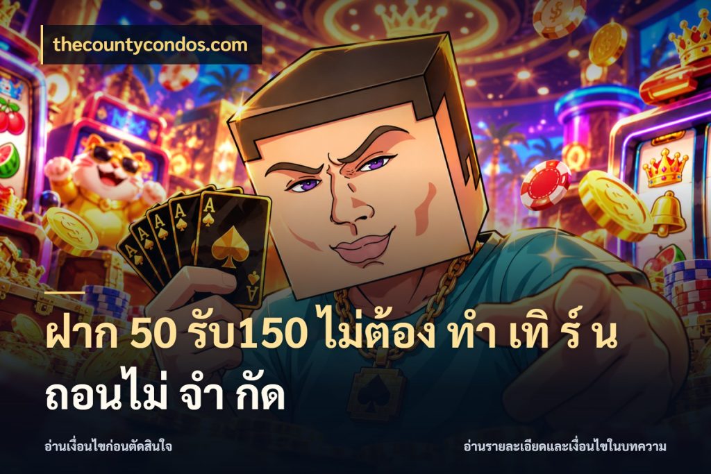 ฝาก 50 รับ150 ไม่ต้อง ทํา เทิ ร์ น ถอนไม่ จํา กัด สีสันของโปรฝากและยอดรับ กับ thecountycondos.com