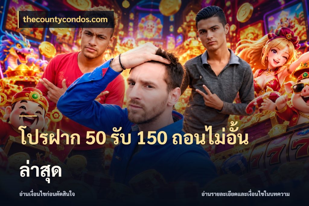 โปรฝาก 50 รับ 150 ถอนไม่อั้นล่าสุด thecountycondos.com ยอดฝากและยอดรับในมุมของคนชอบลุ้น
