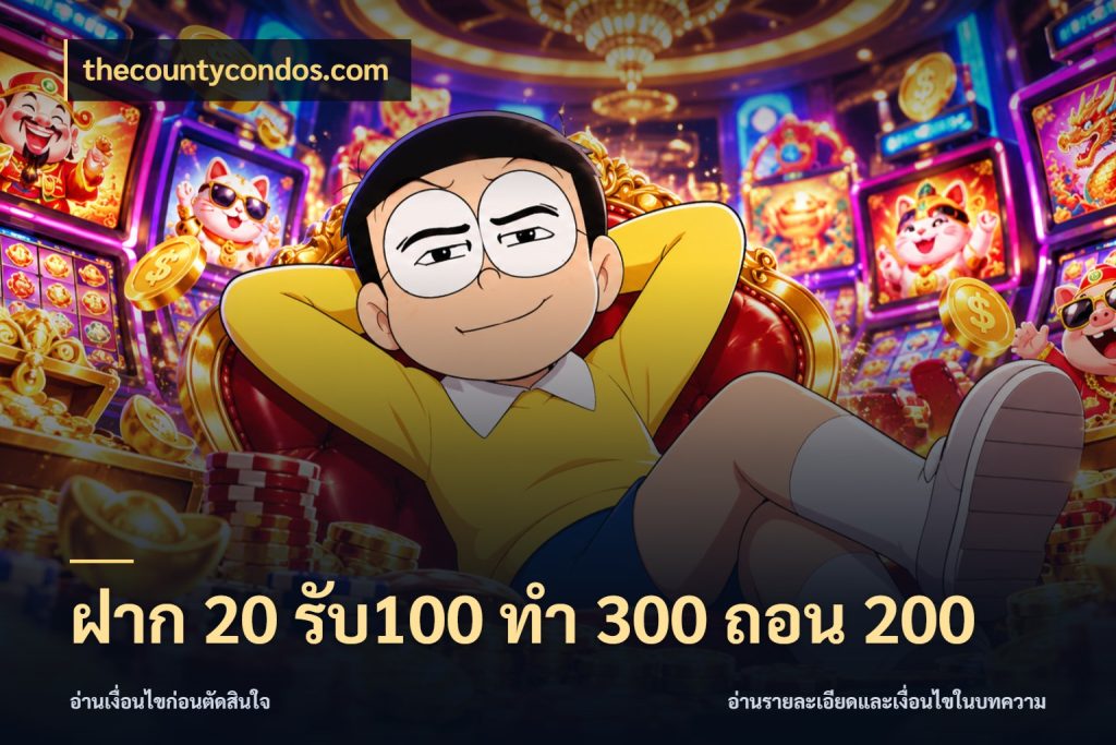 ฝาก 20 รับ100 ทํา 300 ถอน 200 สีสันของโปรฝากและยอดรับ กับ thecountycondos.com