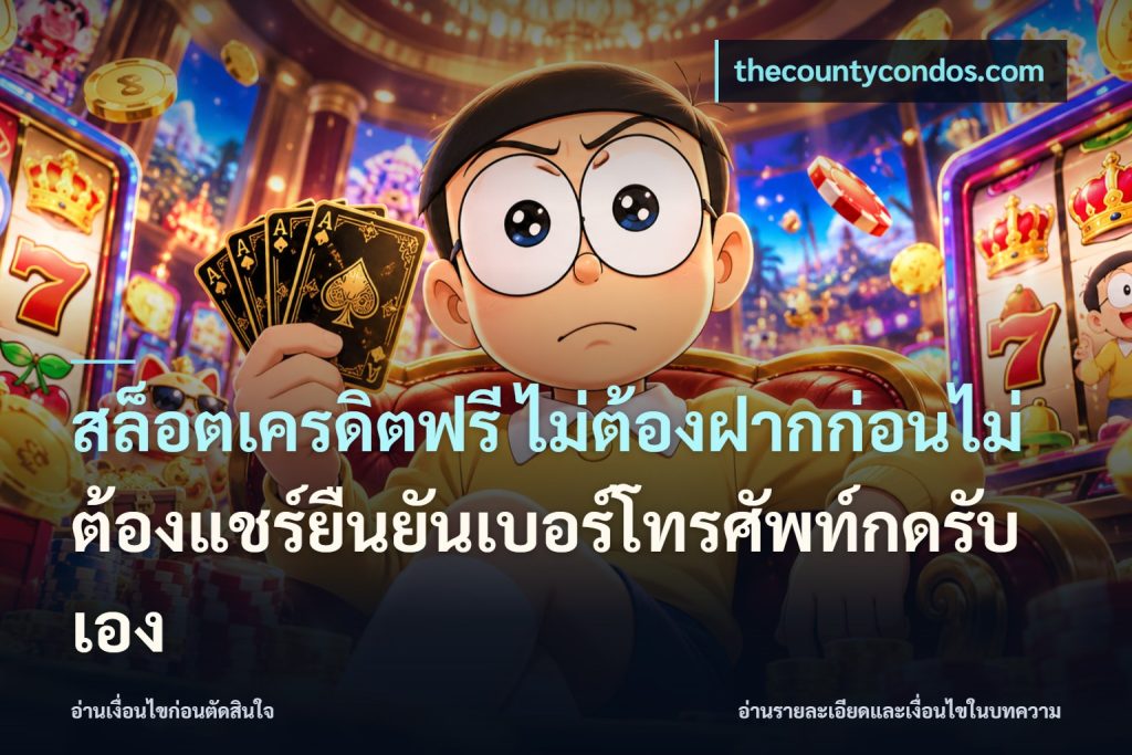 สล็อตเครดิตฟรี ไม่ต้องฝากก่อนไม่ต้องแชร์ยืนยันเบอร์โทรศัพท์กดรับเอง