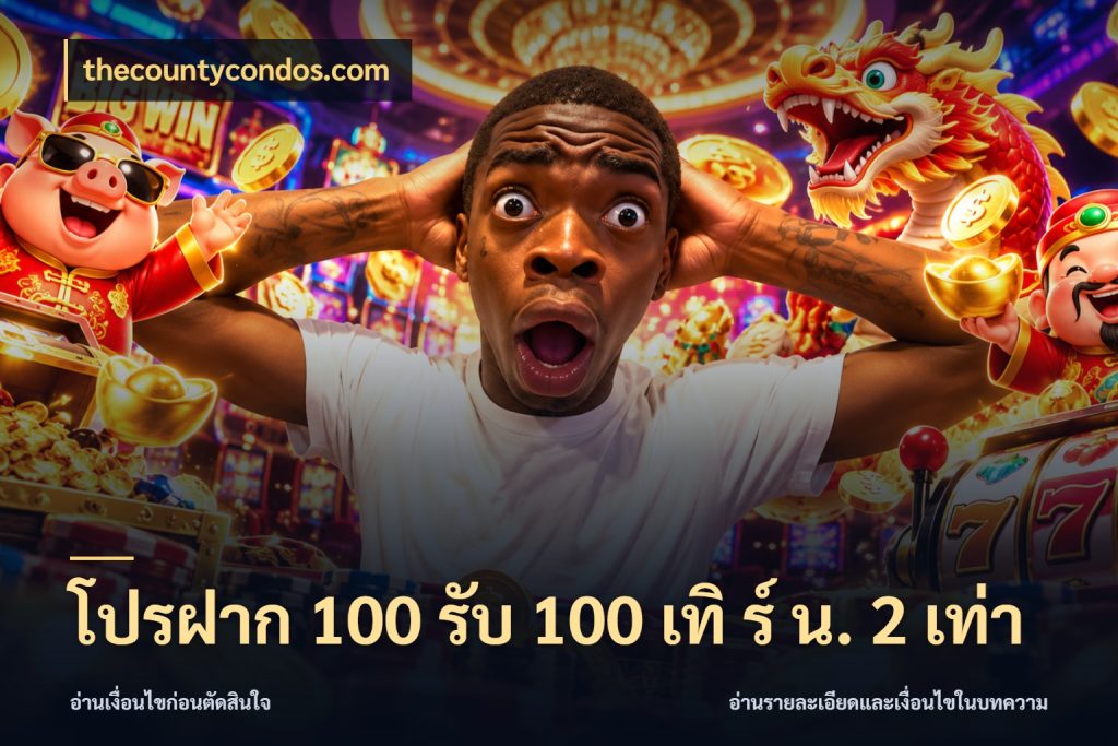 โปรฝาก 100 รับ 100 เทิ ร์ น. 2 เท่า จุดเด่นของเครดิตที่คนชอบเกมอยากรู้ สไตล์ thecountycondos.com