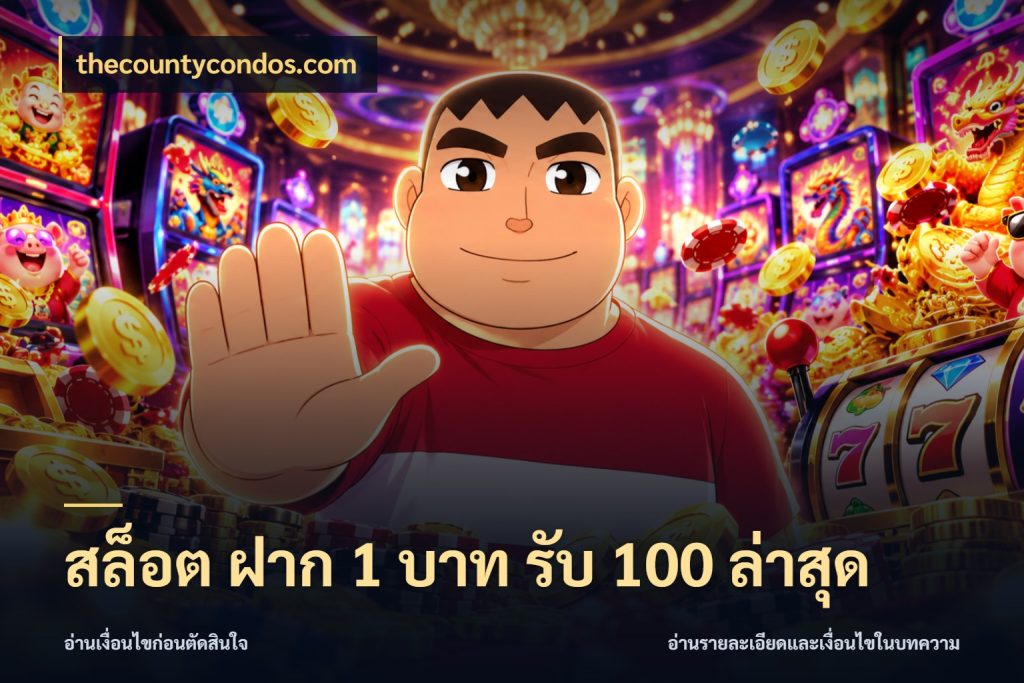 สล็อต ฝาก 1 บาท รับ 100 ล่าสุด เปิดมุมโปรให้เข้ากับเกมแนวโปรด ในมุม thecountycondos.com