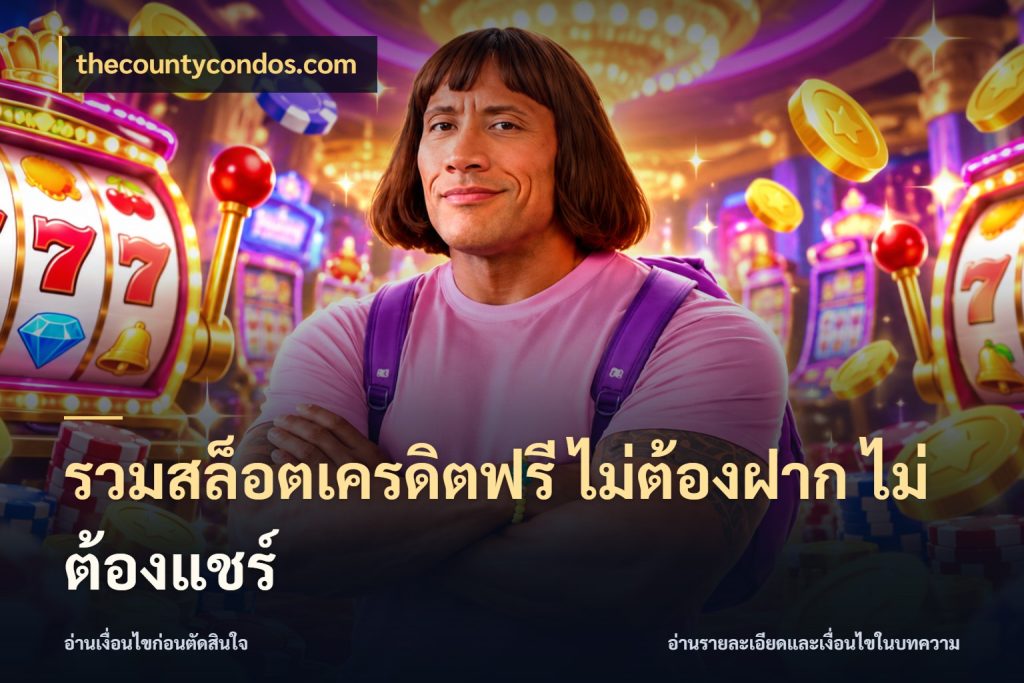 รวมสล็อตเครดิตฟรี ไม่ต้องฝาก ไม่ต้องแชร์ thecountycondos.com ชนิดเครดิตกับสิทธิ์ที่คุณอยากรู้