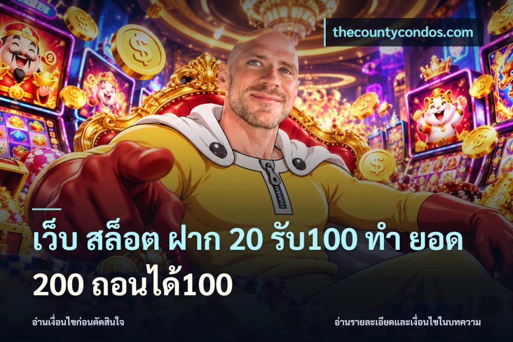 เว็บ สล็อต ฝาก 20 รับ100 ทํา ยอด 200 ถอนได้100