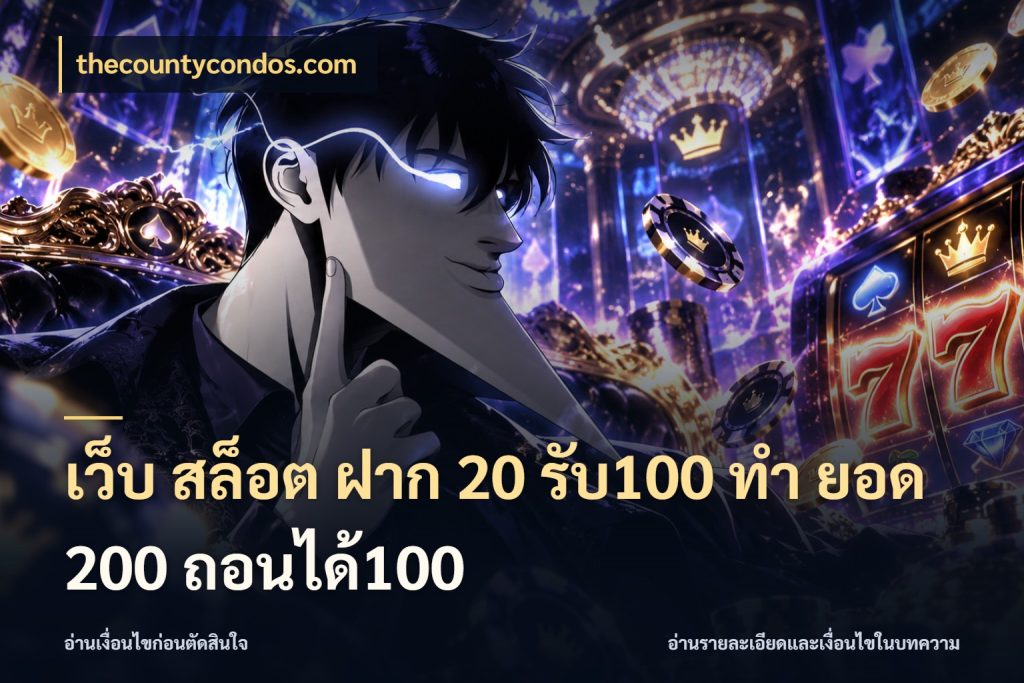 เว็บ สล็อต ฝาก 20 รับ100 ทํา ยอด 200 ถอนได้100 เปิดมุมโปรให้เข้ากับเกมแนวโปรด ในมุม thecountycondos.com