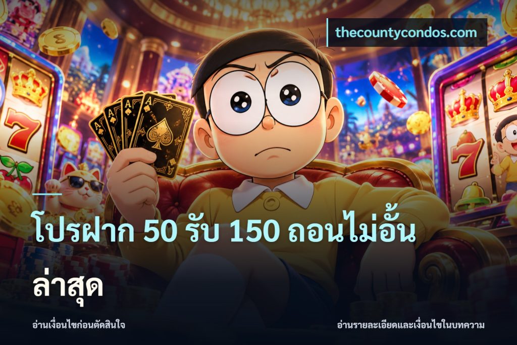 โปรฝาก 50 รับ 150 ถอนไม่อั้น ล่าสุด