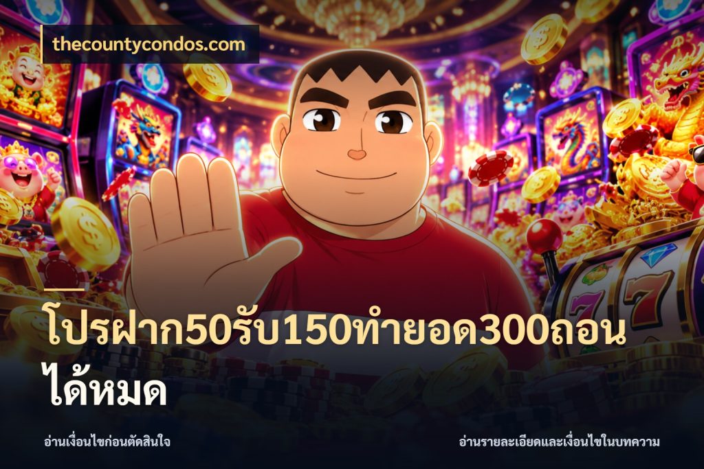 โปรฝาก50รับ150ทํายอด300ถอนได้หมด จับประเด็นยอดรับก่อนเลือกความสนุก ในมุม thecountycondos.com