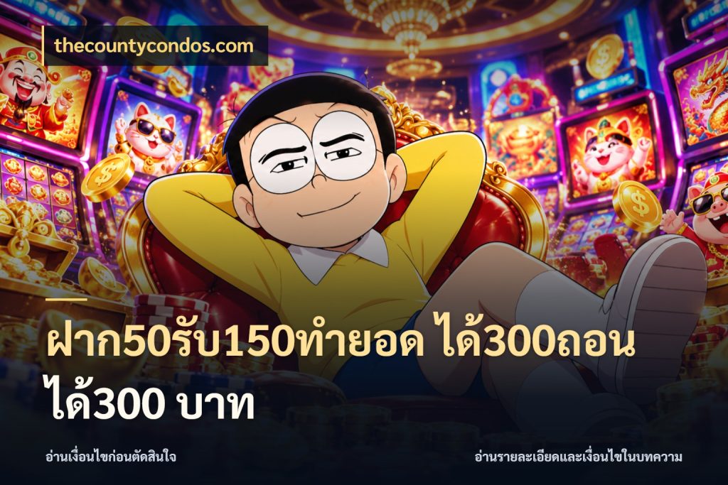 ฝาก50รับ150ทำยอด ได้300ถอนได้300 บาท เครดิตกับรูปแบบโปรที่ตรงใจ กับ thecountycondos.com