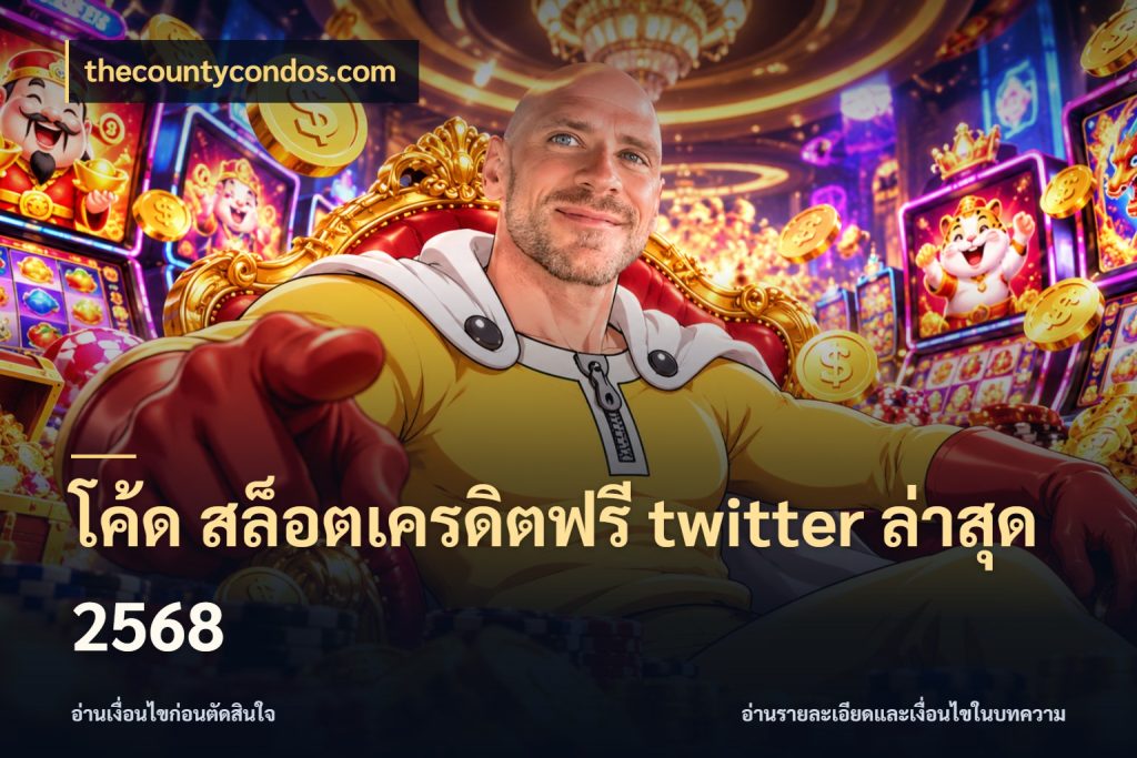 โค้ด สล็อตเครดิตฟรี twitter ล่าสุด 2568 เปิดประเด็นเครดิตฟรีสำหรับคนชอบลุ้น ในมุม thecountycondos.com