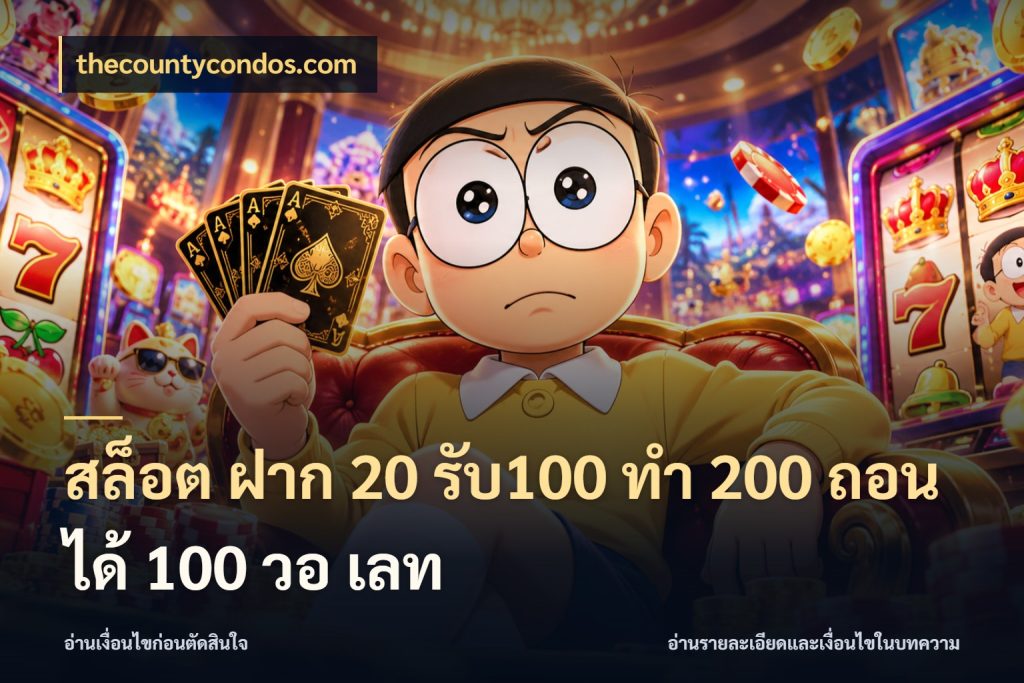 สล็อต ฝาก 20 รับ100 ทํา 200 ถอนได้ 100 วอ เลท จับประเด็นยอดรับก่อนเลือกความสนุก สไตล์ thecountycondos.com