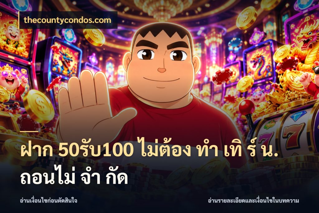 ฝาก 50รับ100 ไม่ต้อง ทํา เทิ ร์ น. ถอนไม่ จํา กัด เปิดมุมโปรให้เข้ากับเกมแนวโปรด ในมุม thecountycondos.com