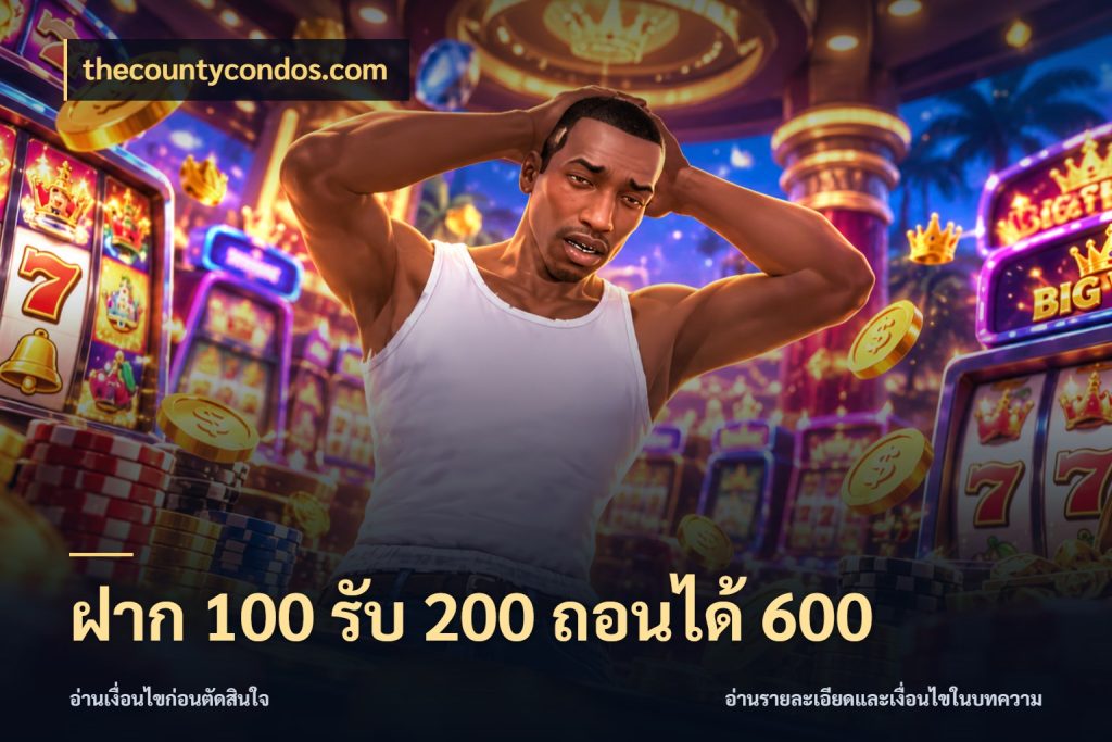 ฝาก 100 รับ 200 ถอนได้ 600 โปรกับเกมที่ชอบเลือกให้ตรงสไตล์ กับ thecountycondos.com