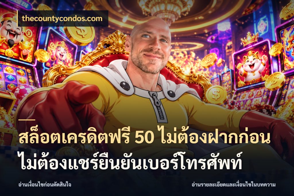 สล็อตเครดิตฟรี 50 ไม่ต้องฝากก่อนไม่ต้องแชร์ยืนยันเบอร์โทรศัพท์ สีสันของเครดิตฟรีและเกมแนวที่ชอบ สไตล์ thecountycondos.com