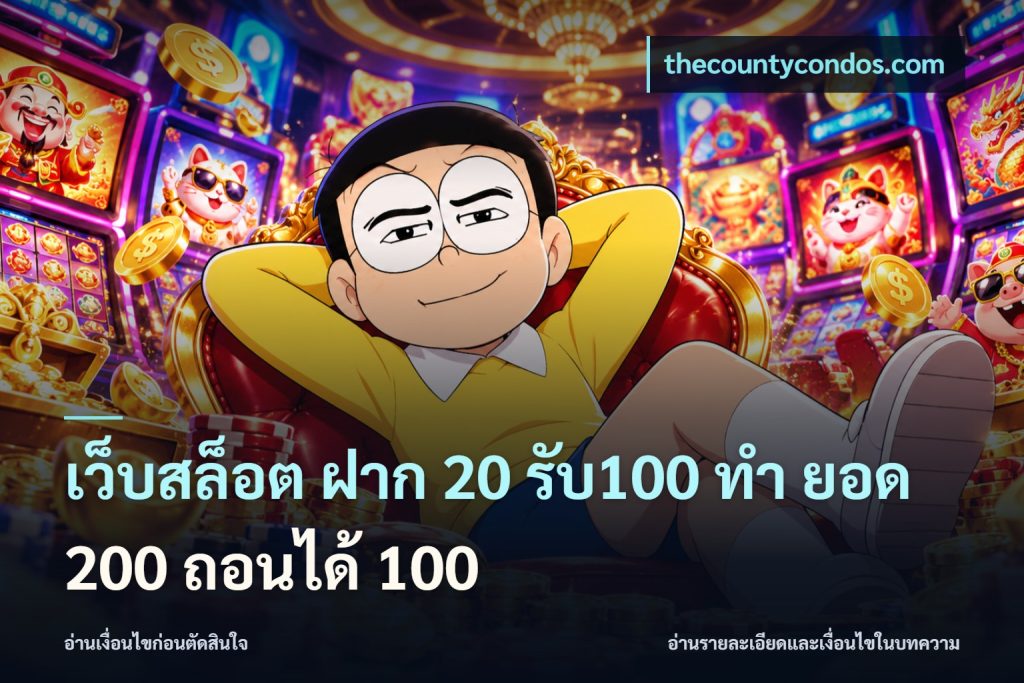 เว็บสล็อต ฝาก 20 รับ100 ทํา ยอด 200 ถอนได้ 100