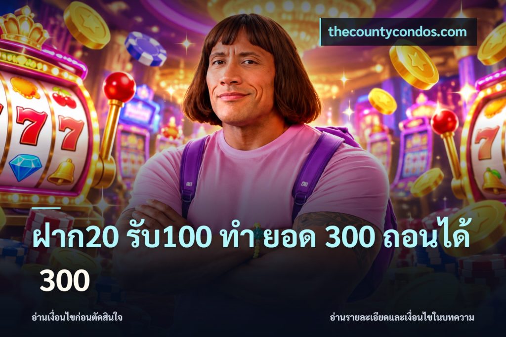 ฝาก20 รับ100 ทํา ยอด 300 ถอนได้ 300