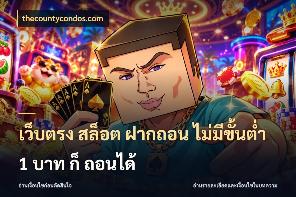 เว็บตรง สล็อต ฝากถอน ไม่มีขั้นต่ำ 1 บาท ก็ ถอนได้ จำนวนเริ่มต้นกับรายละเอียดที่สายเกมสนใจ ในมุม thecountycondos.com