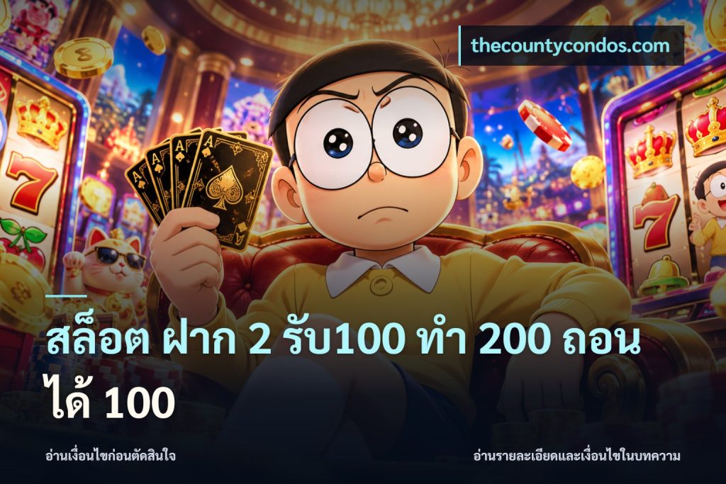 สล็อต ฝาก 2 รับ100 ทํา 200 ถอนได้ 100