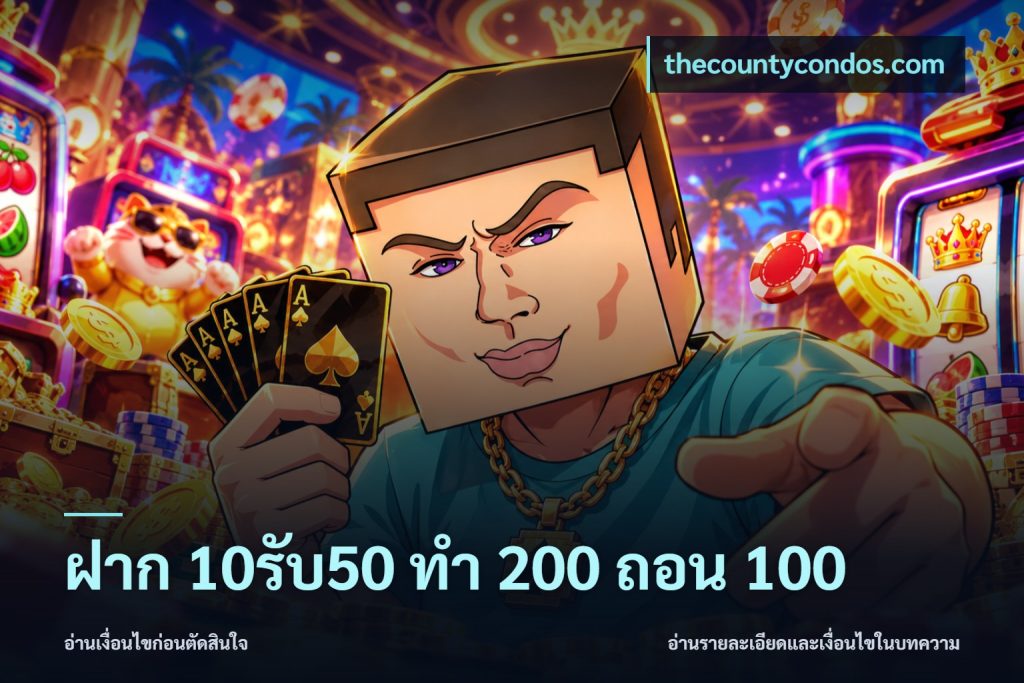 ฝาก 10รับ50 ทํา 200 ถอน 100